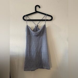 Vintage Blue Silver Milkmaid Blouse